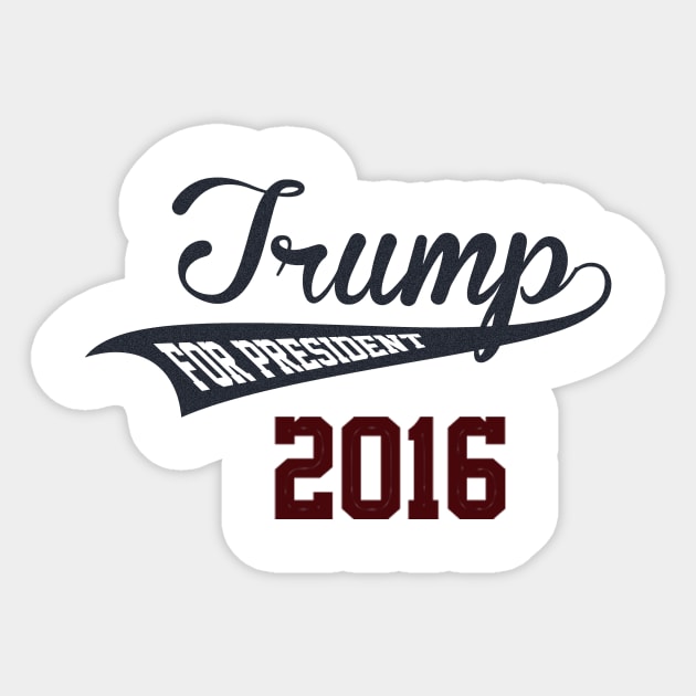 Donald Trump For President Sticker by ESDesign